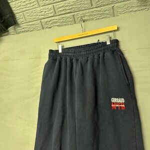 Girbaud Sweatpants Navy Blue NYC Mtg Logo Athleisure Size L